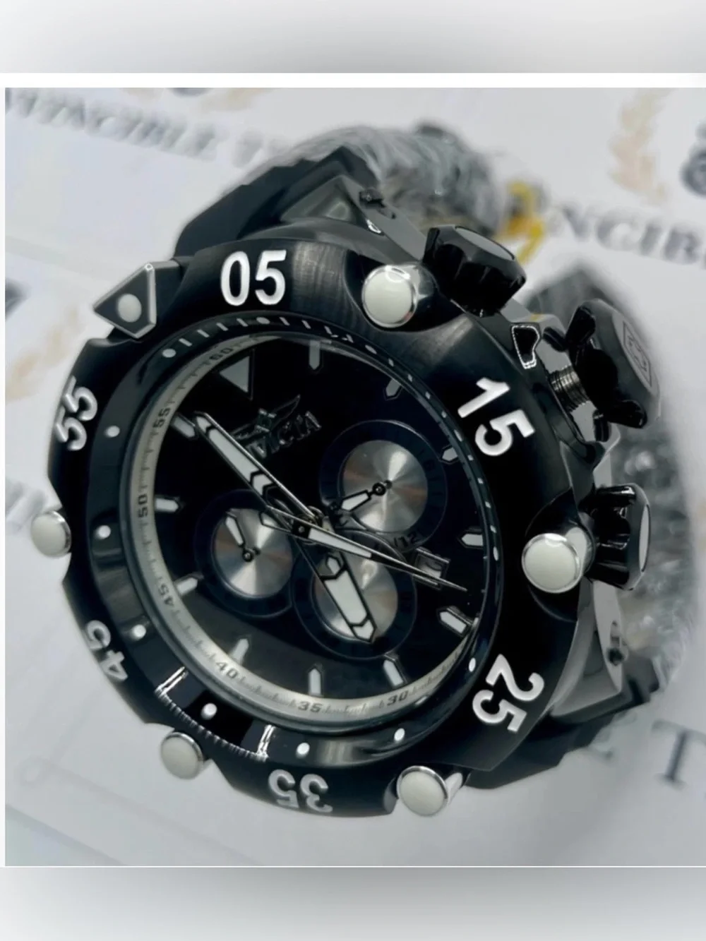 Invicta Black and Yellow Tag Accessory 54mm (48547)